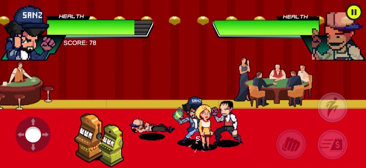Réalisation Jojo Boy : combat dans le casino face aux croupiers zombies, jeu développé pour l'album de Sadek